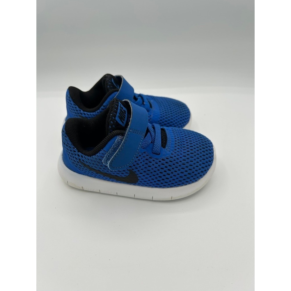 Nike Toddler Free RN Run Blue Mesh Running Shoes Size 6C Sneakers Play